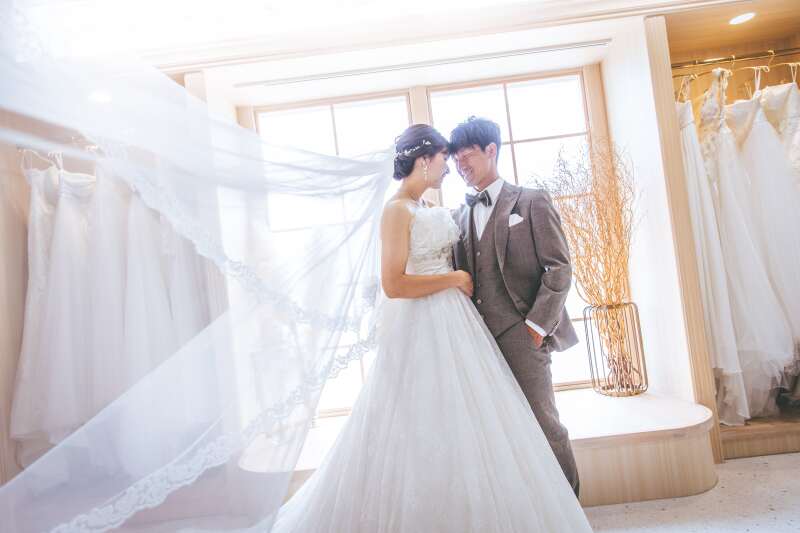 ベールを広げて