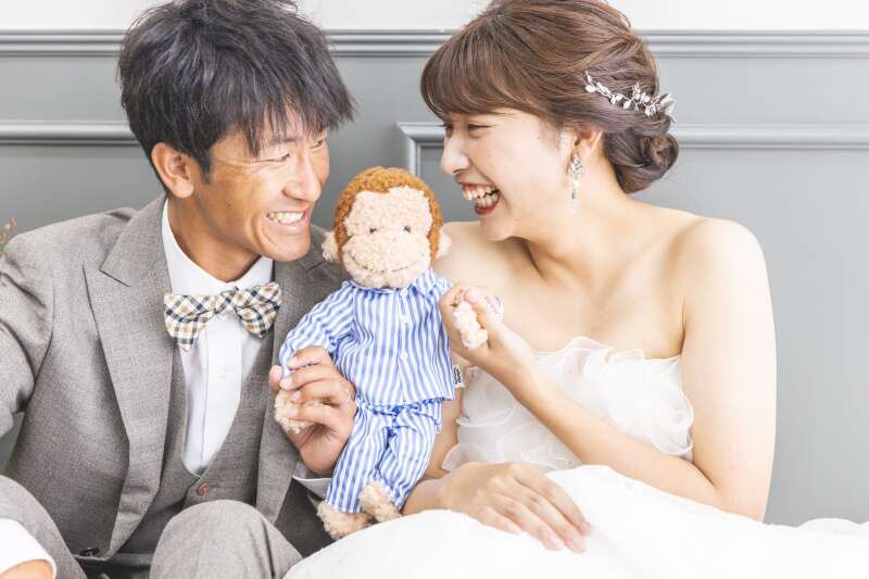 ぬいぐるみと一緒に