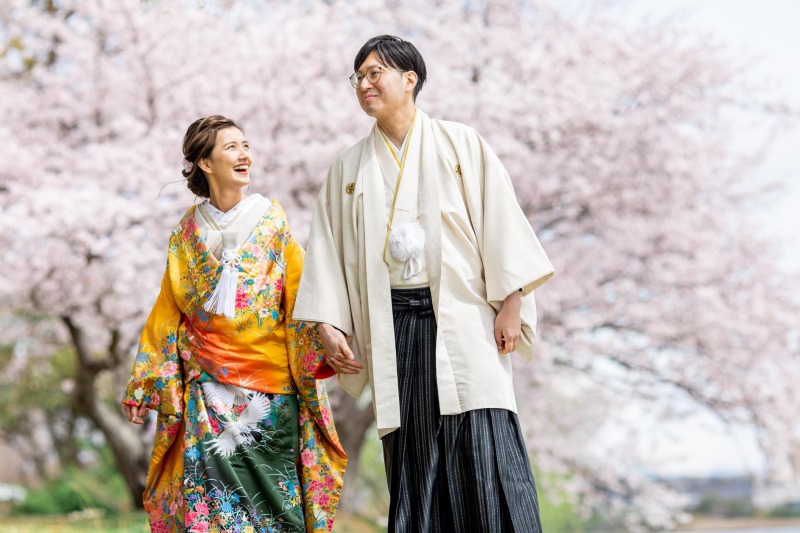 白紋付×色打掛