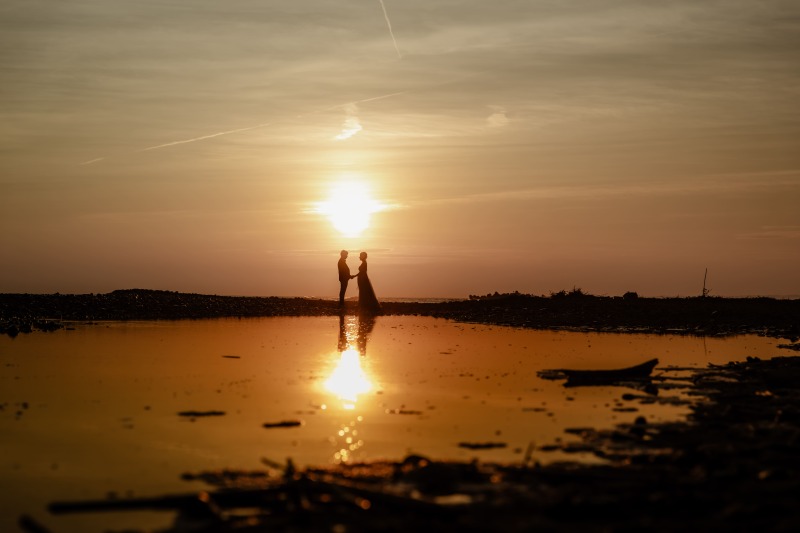 夕日のショットはこれで決まり！