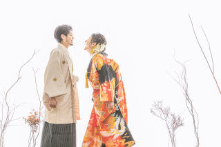 結婚式では着ない、和装で！