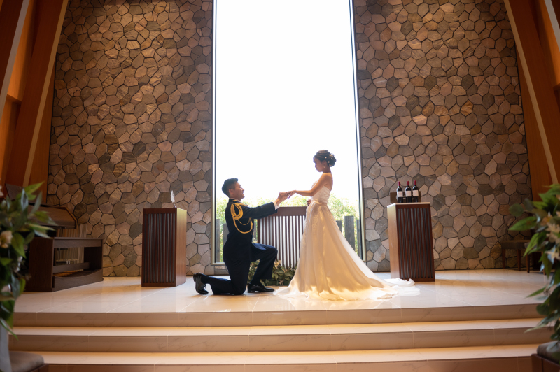 チャペルのメインステージで♡