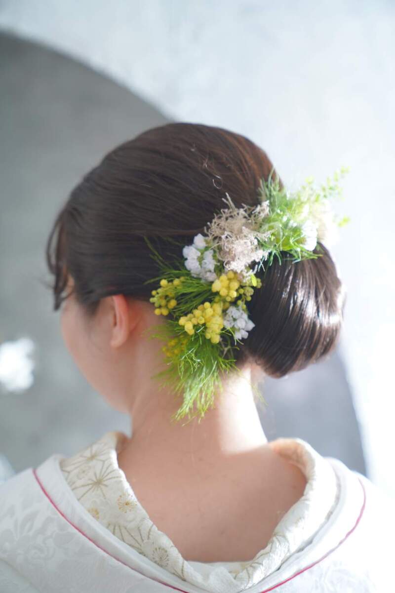 生花の髪飾り♡