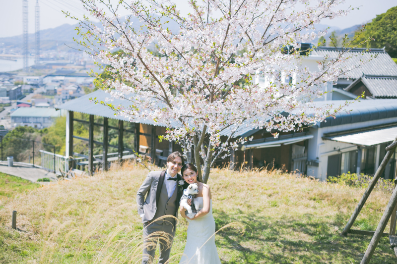 淡路島で愛犬とフォトウエディング