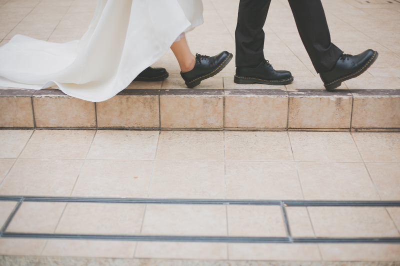 お揃いのシューズ