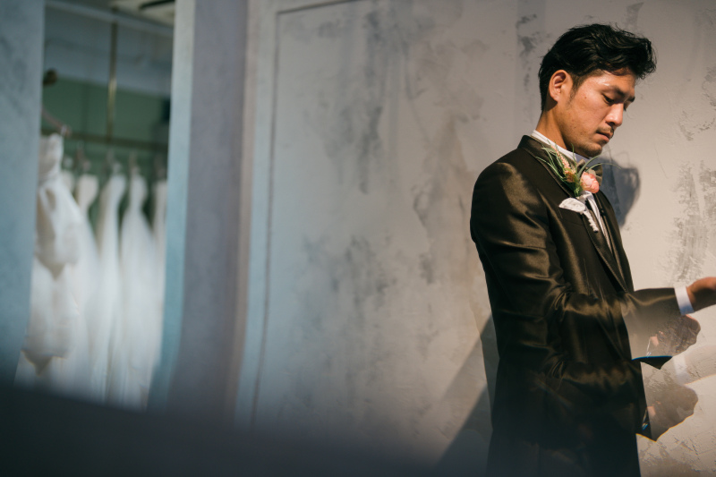 お支度は芝川ビルの中にあるドレスショップで