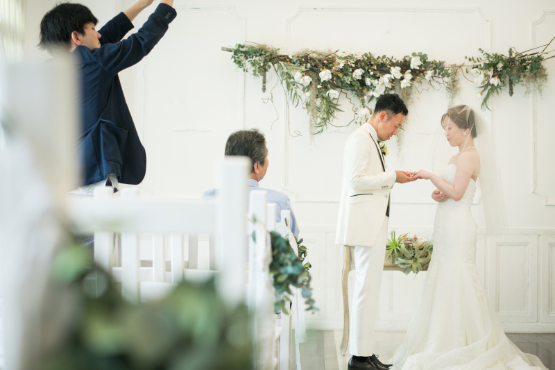 ヘアチェンジ後はセレモニー写真