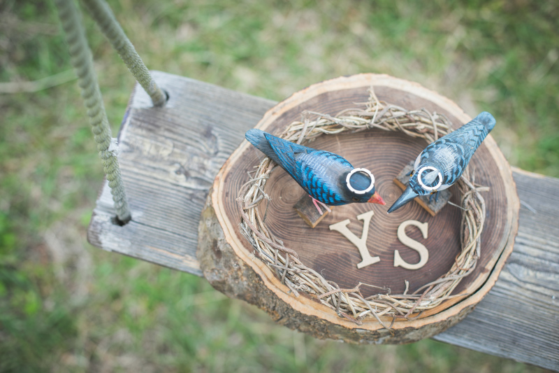 小鳥のリングピロー