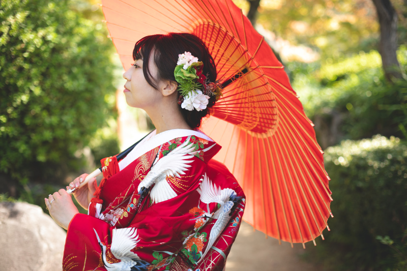 ポージングが上手な花嫁さん