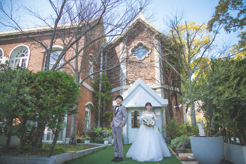 レンガ造りの可愛い建物