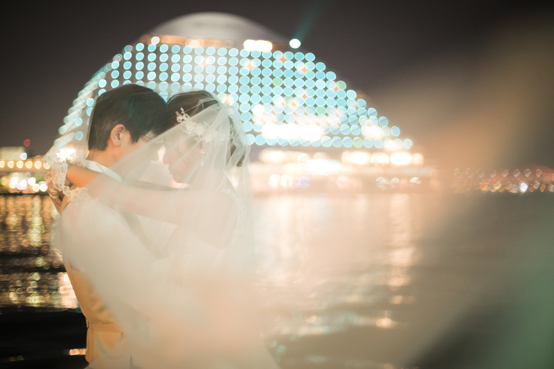 ライトアップに包まれて