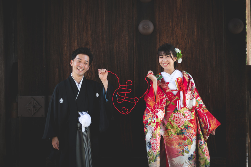絵になるお二人!和装ロケーション撮影
