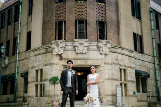 登録有形文化財の芝川ビルでレトロフォトウエディング