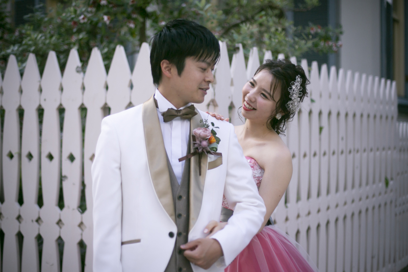 お色直しをしてロケーション撮影へ♪