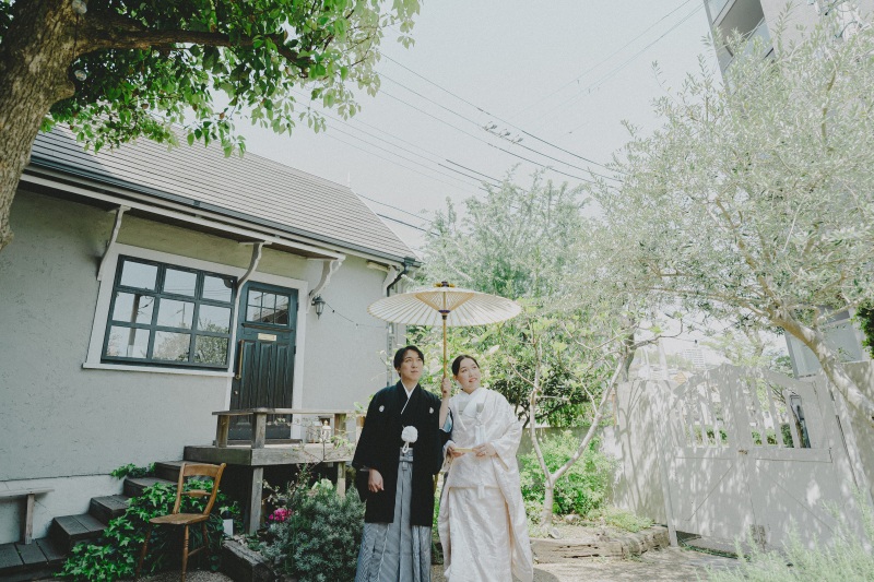 可愛いお庭でも撮影出来ます♪