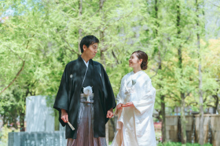 新緑の中で和装ロケーションフォト♪