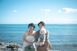 ペットとの記念撮影