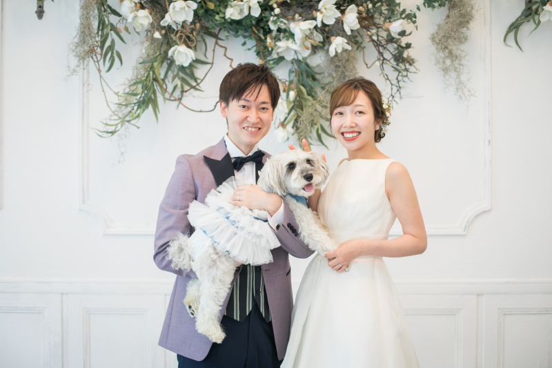 《大切なペットも家族の一員♪》ペットとの撮影大歓迎!プライベートガーデンもあるので散歩風景もOK♪
