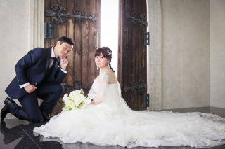 Doorの前でかっこよく