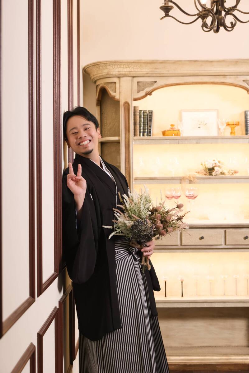 新郎様の爽やかな笑顔が際立つ