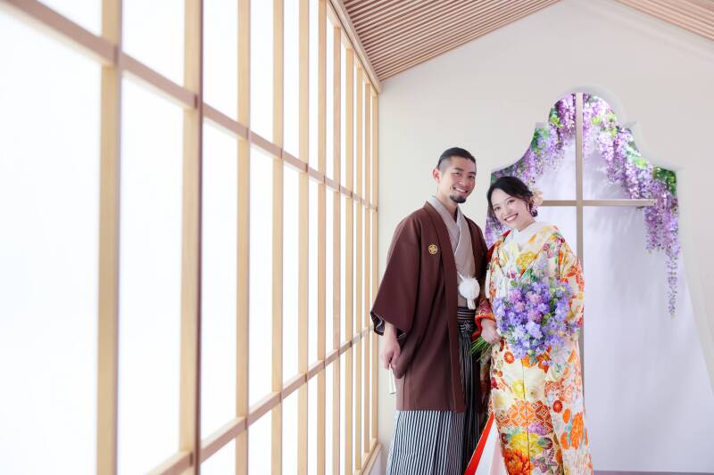 藤の花が彩る、清らかな和のウェディング
