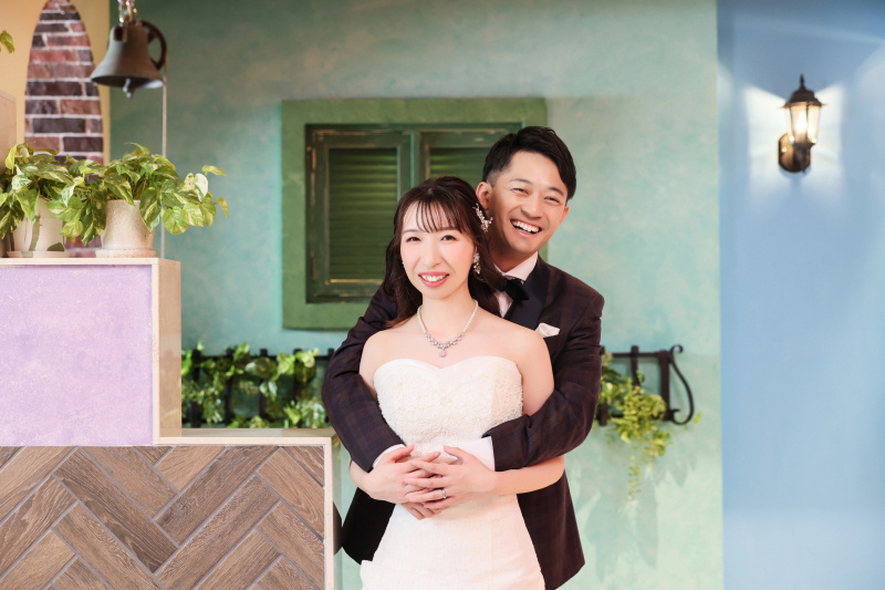 お二人の少し照れた笑顔の一枚!