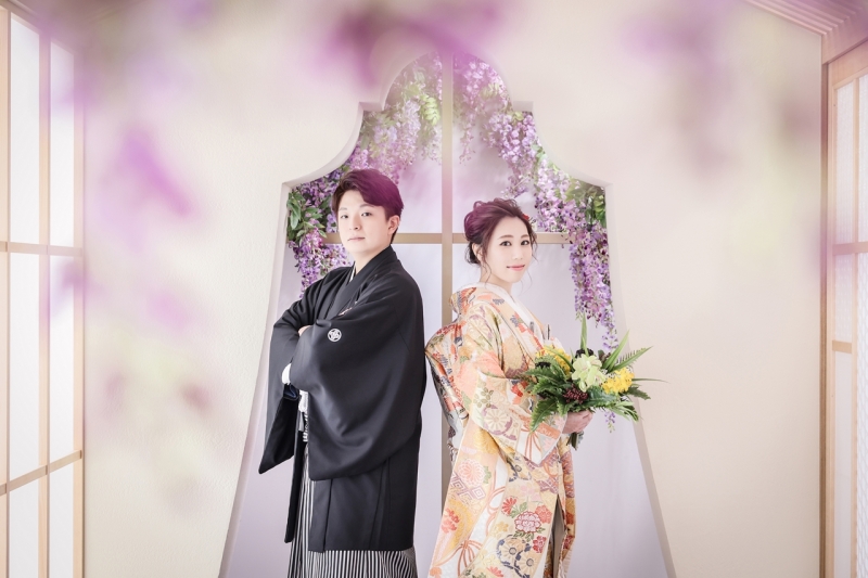 淡い色味がふたりの優しさを際立たせます♪