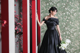 クールなブラックで凛として