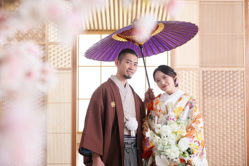 桜が咲く縁側で