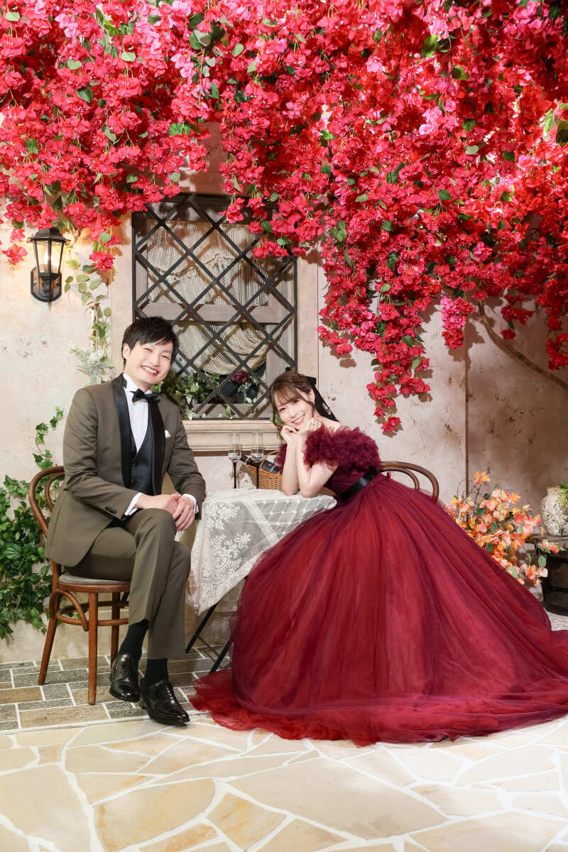 ブーゲンビリアに囲まれて