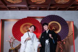 【和装モダン】伝統的な白無垢と洗練されたスタジオで綴る、和の空間