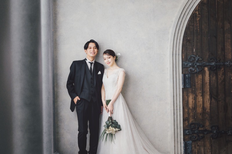 笑顔で寄り添って