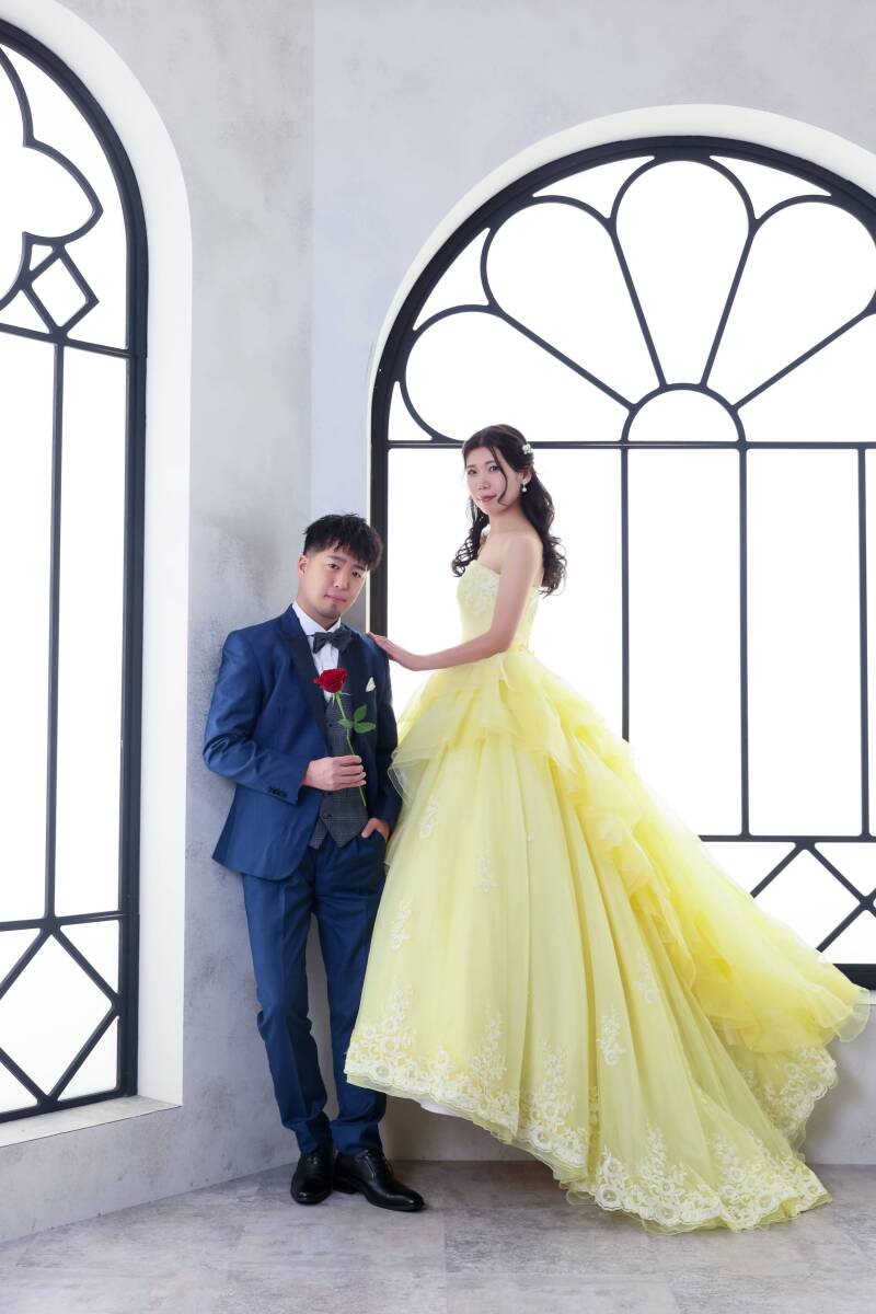 色彩豊かなカラードレス撮影