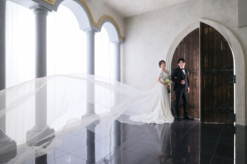 ベールのなびきが美しい神聖な場所