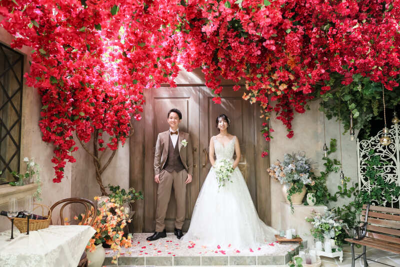 ブーゲンビリアに囲まれて