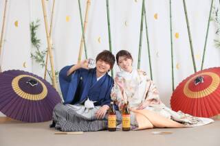 【笑顔あふれる和装フォト】スタジオならではの多彩な背景で残す、お二人らしい瞬間