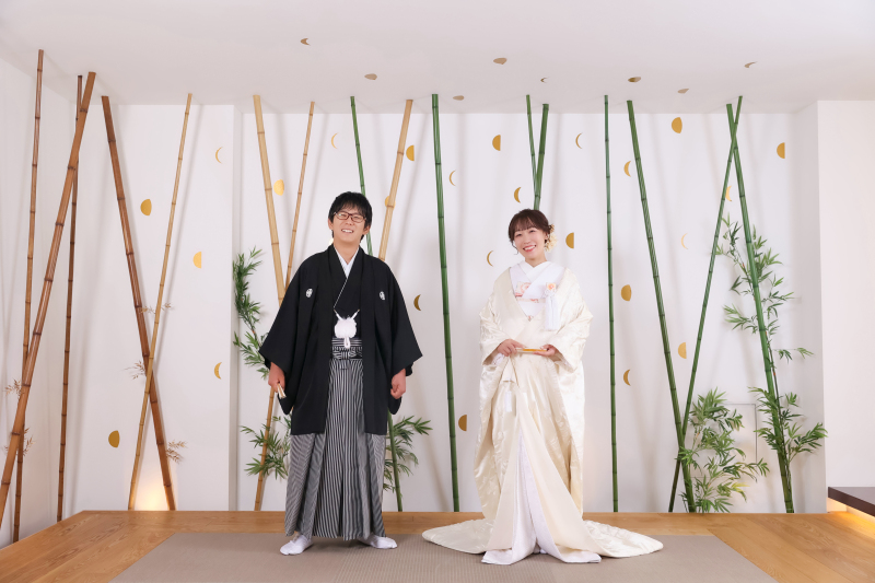 竹が広がる空間で