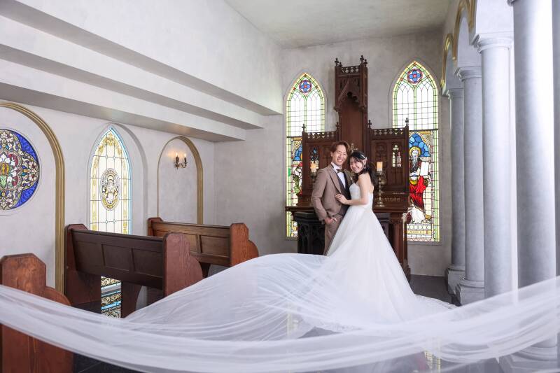 ロングベールが描く優美な曲線