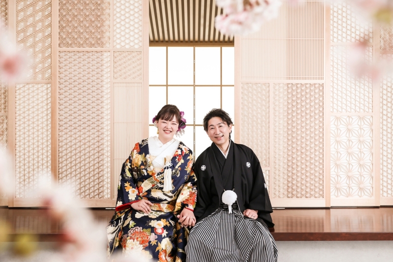 柔らかいピンク色に囲まれて