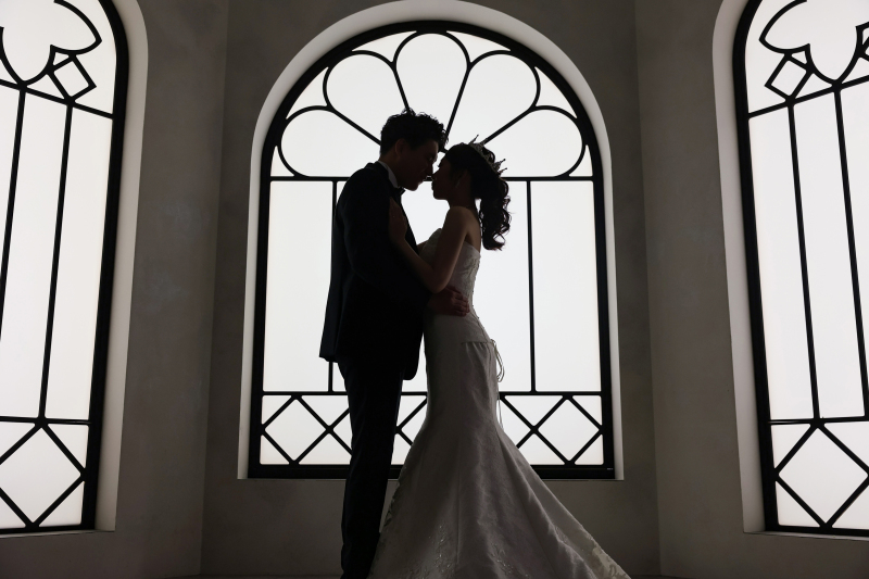 おとぎ話のようにロマンチックなシルエットで・・・