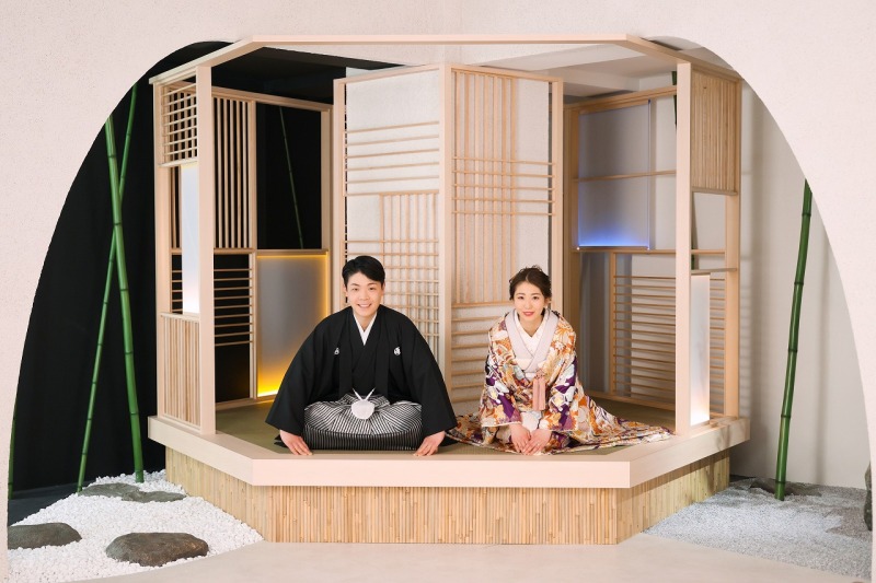 和装ならではの正座ショットも是非♪