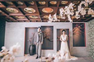【photorait限定/10万円以下で叶えるスタジオ撮影】新郎新婦1着|8pアルバム|レタッチ|美容|衣裳100着から選び放題