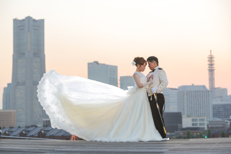 ドレスをフワッと広げて☆