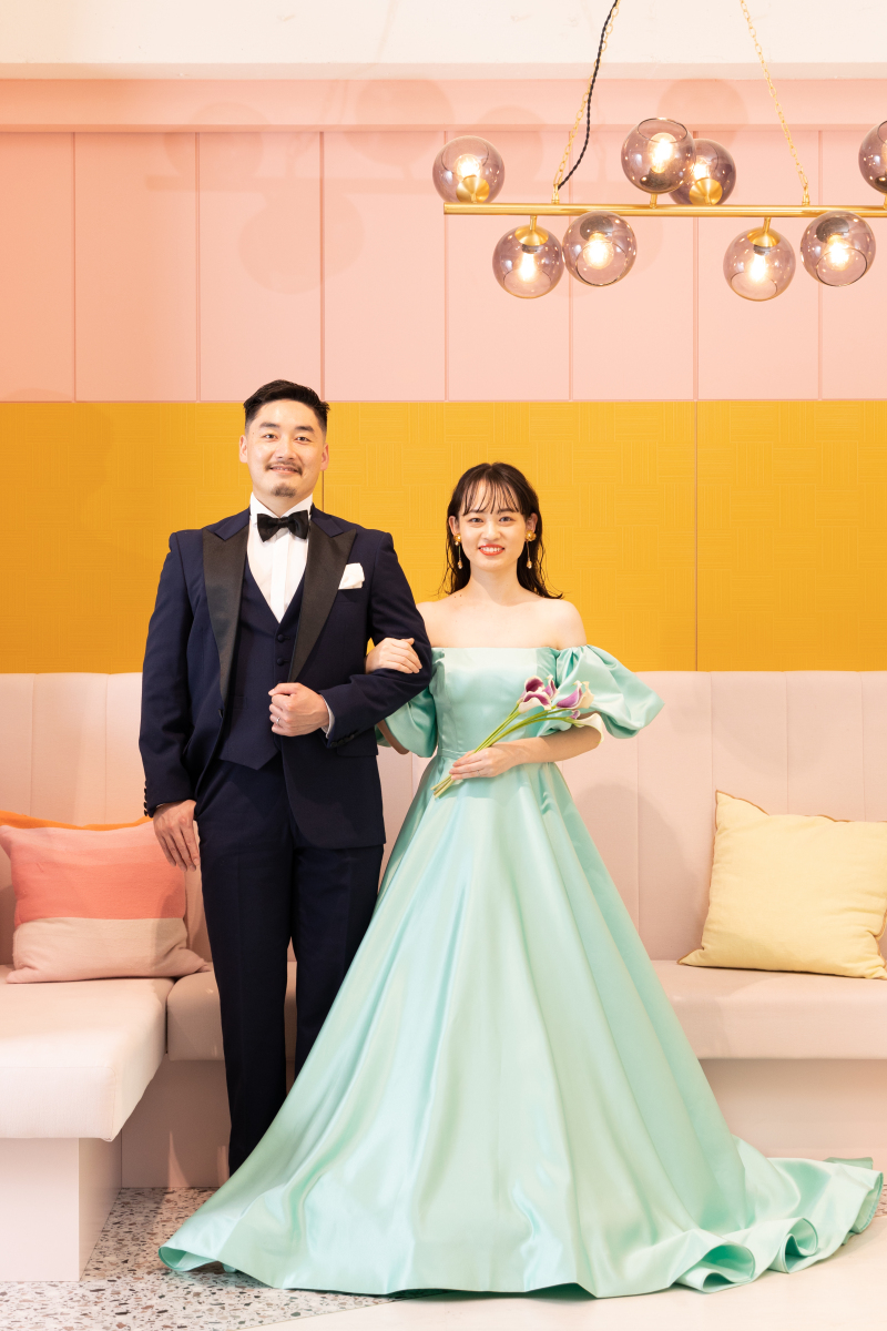 パステルカラーで可愛らしい印象に♡