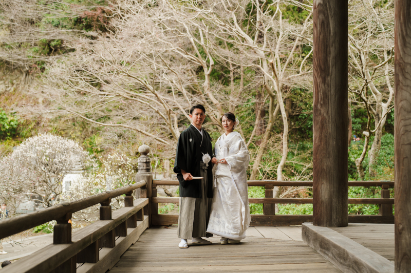 本堂を上がってかっちりと一枚