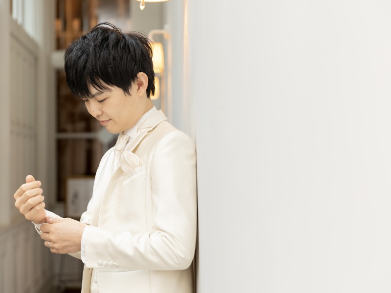 新郎様のソロショットも忘れずに