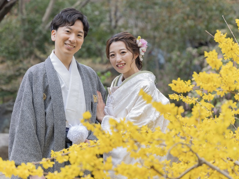 季節のお花と一緒に