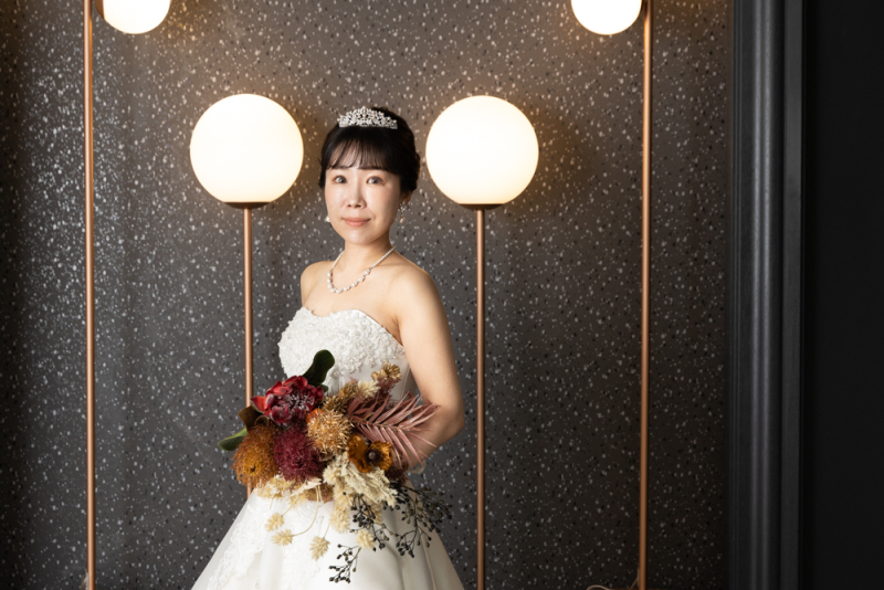 ブーケを持ってお洒落さUP