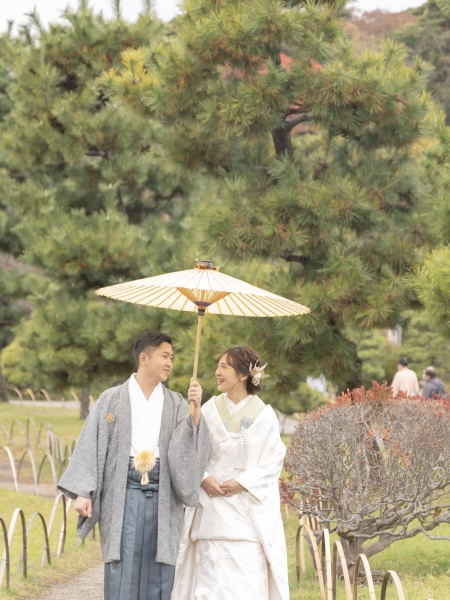 白番傘×白無垢