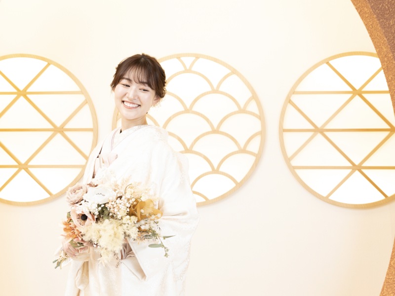 白無垢×ブーケ